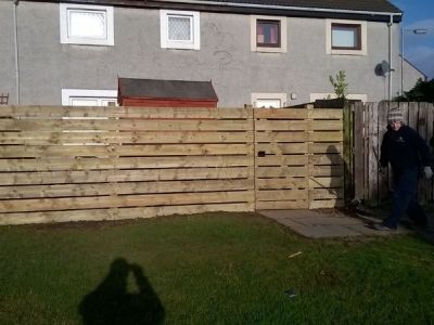 New ranch style fence outside